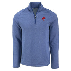 Buffalo Bills Cutter & Buck Peshastin Eco Fleece Tri-Blend Raglan Recycled Quarter-Zip Jacket - Heather Royal for sale