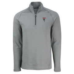 Atlanta Falcons Cutter & Buck Peshastin Eco Fleece Tri-Blend Raglan Recycled Quarter-Zip Jacket - Heather Gray discount