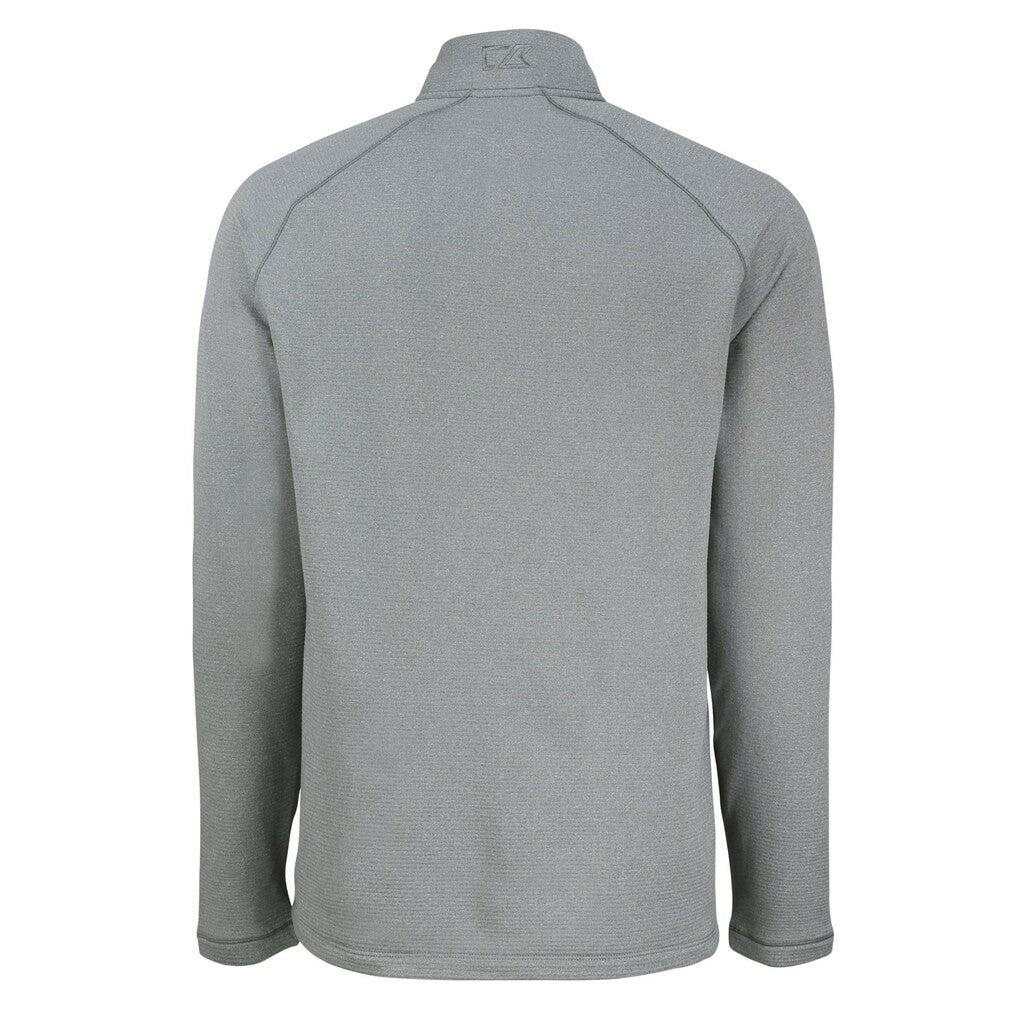 Atlanta Falcons Cutter & Buck Peshastin Eco Fleece Tri-Blend Raglan Recycled Quarter-Zip Jacket - Heather Gray discount