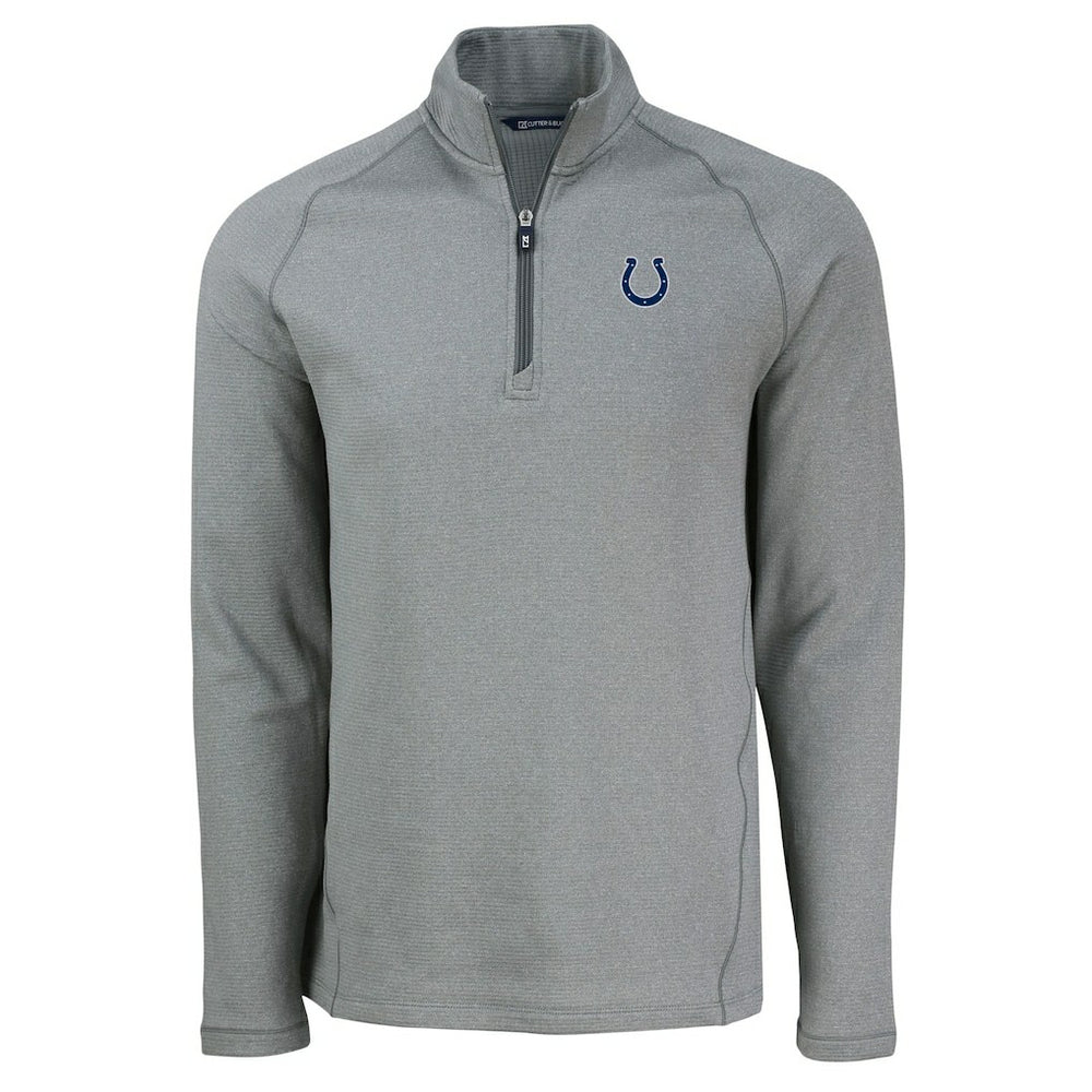 Indianapolis Colts Cutter & Buck Peshastin Eco Fleece Tri-Blend Raglan Recycled Quarter-Zip Jacket - Heather Gray cheap