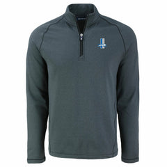 Detroit Lions Cutter & Buck Peshastin Eco Fleece Tri-Blend Raglan Recycled Quarter-Zip Jacket - Heather Black cheap
