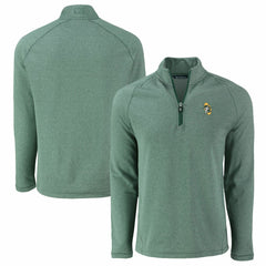 Green Bay Packers Cutter & Buck Peshastin Eco Fleece Tri-Blend Raglan Recycled Quarter-Zip Jacket - Heather Green discount