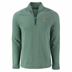 Green Bay Packers Cutter & Buck Peshastin Eco Fleece Tri-Blend Raglan Recycled Quarter-Zip Jacket - Heather Green discount