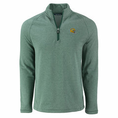 Green Bay Packers Cutter & Buck Peshastin Eco Fleece Tri-Blend Raglan Recycled Quarter-Zip Jacket - Heather Green cheap
