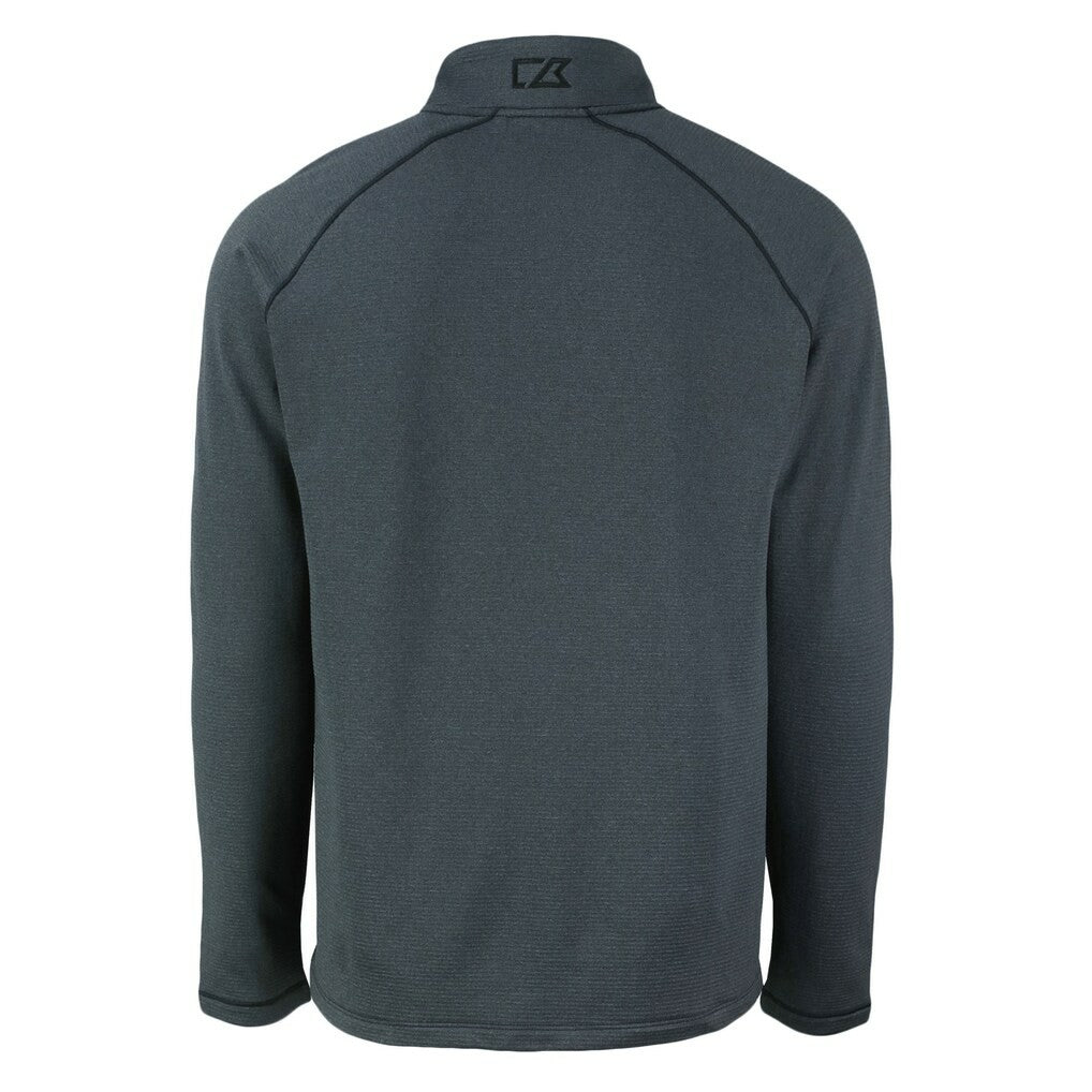 Green Bay Packers Cutter & Buck Peshastin Eco Fleece Tri-Blend Raglan Recycled Quarter-Zip Jacket - Heather Black discount