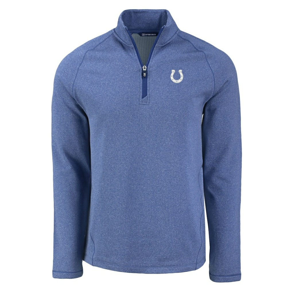 Indianapolis Colts Cutter & Buck Peshastin Eco Fleece Tri-Blend Raglan Recycled Quarter-Zip Jacket - Heather Royal sale