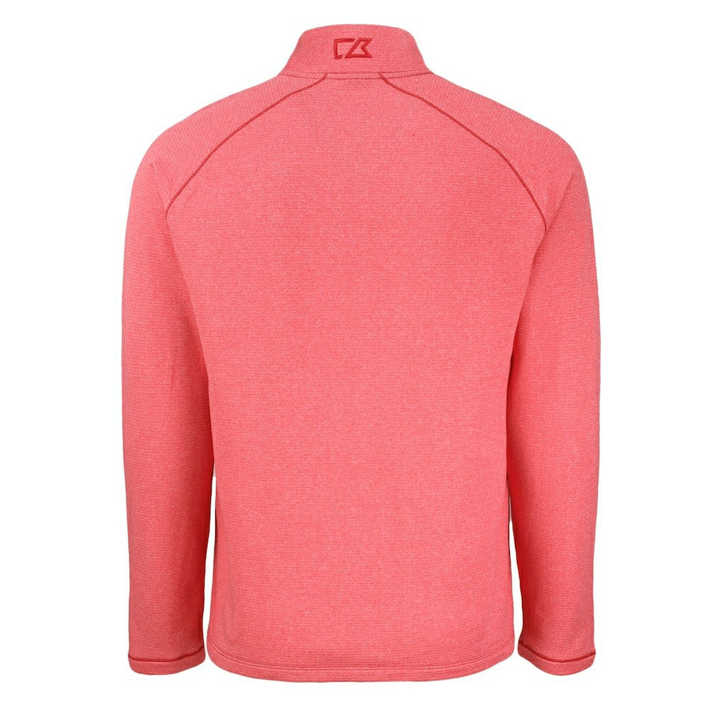 Kansas City Chiefs Cutter & Buck Peshastin Eco Fleece Tri-Blend Raglan Recycled Quarter-Zip Jacket - Heather Red outlet