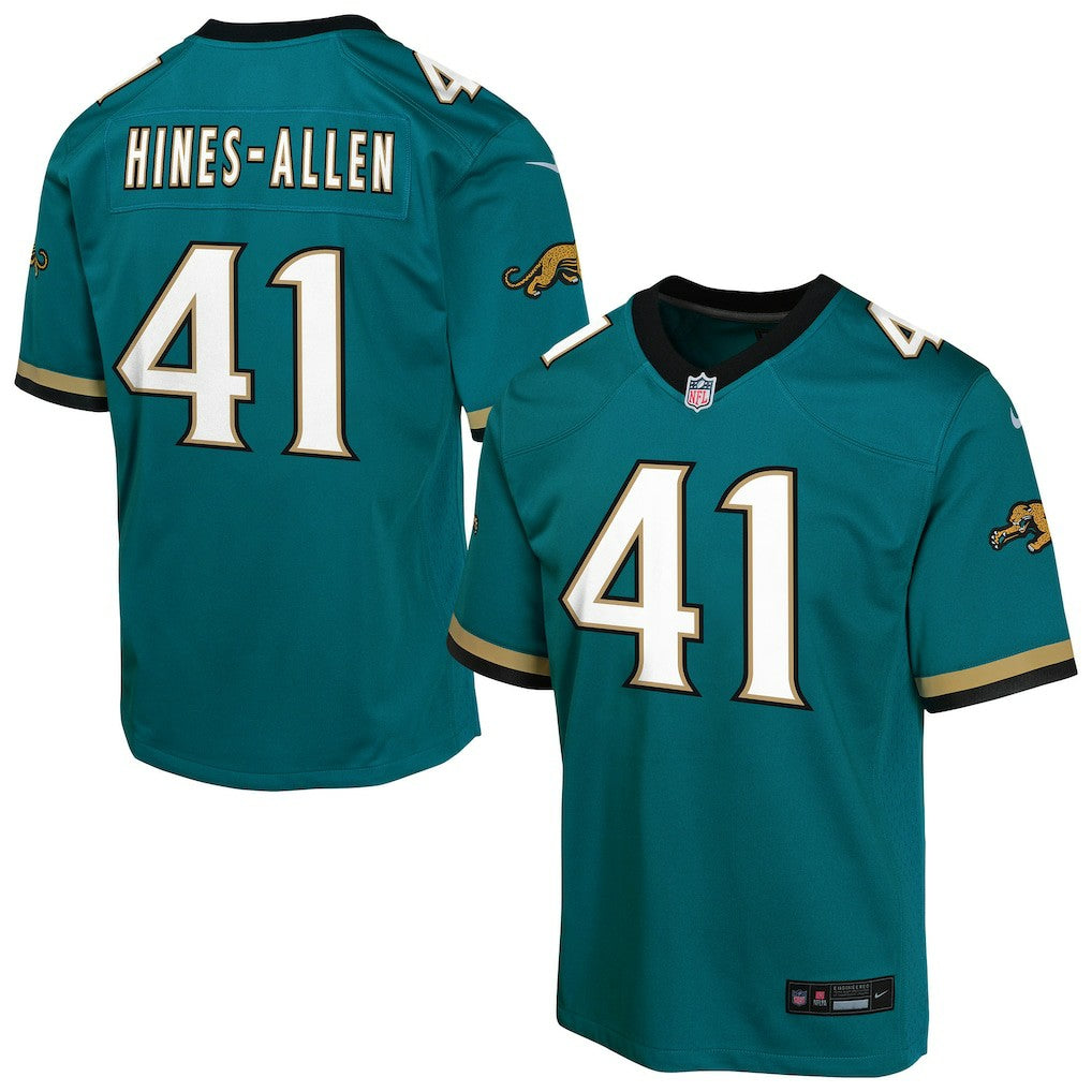 Josh Hines-Allen Jacksonville Jaguars Youth Alternate 2 Prowler Throwback Game Jersey - Teal discount