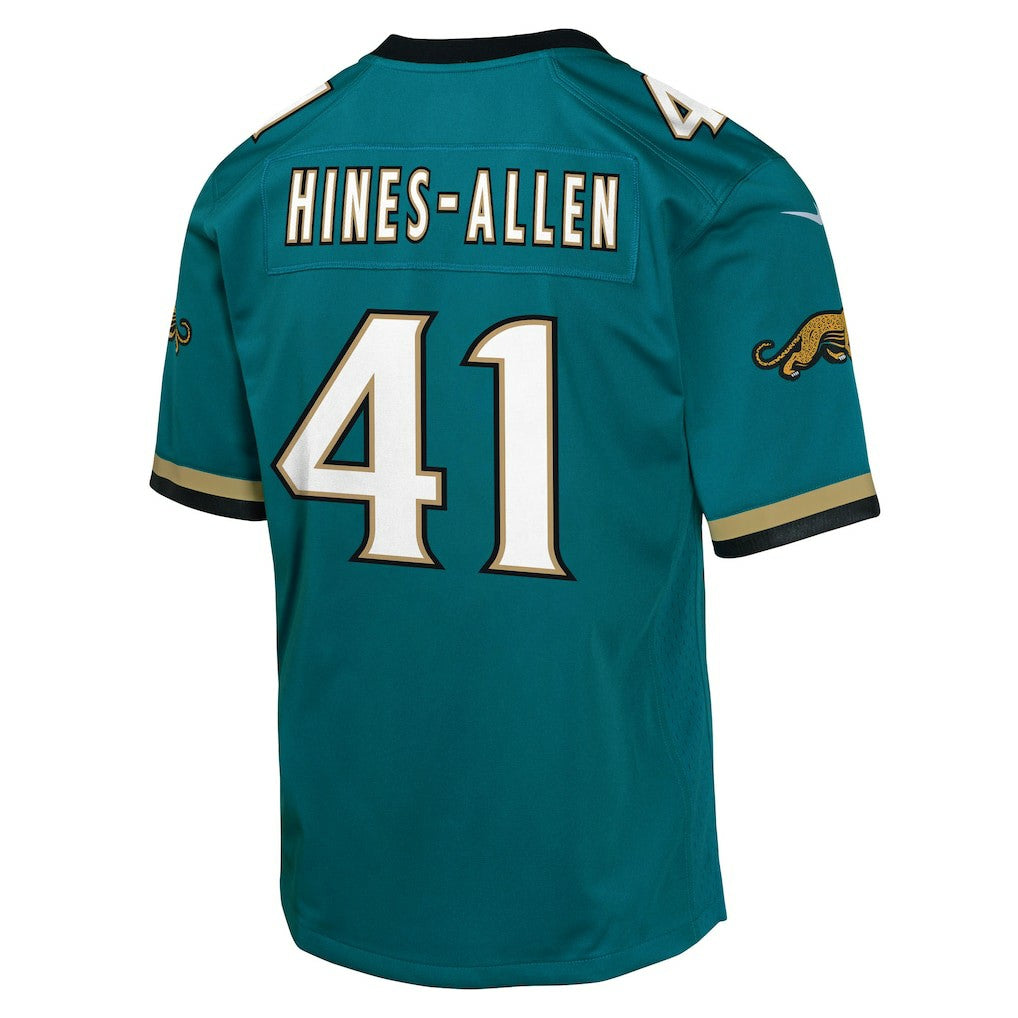 Josh Hines-Allen Jacksonville Jaguars Youth Alternate 2 Prowler Throwback Game Jersey - Teal discount