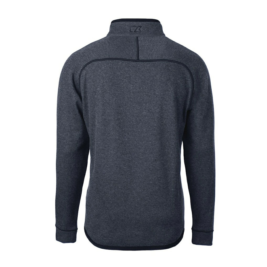 New York Giants Cutter & Buck Big & Tall Mainsail Sweater-Knit Raglan Half-Zip Jacket - Heather Navy cheap