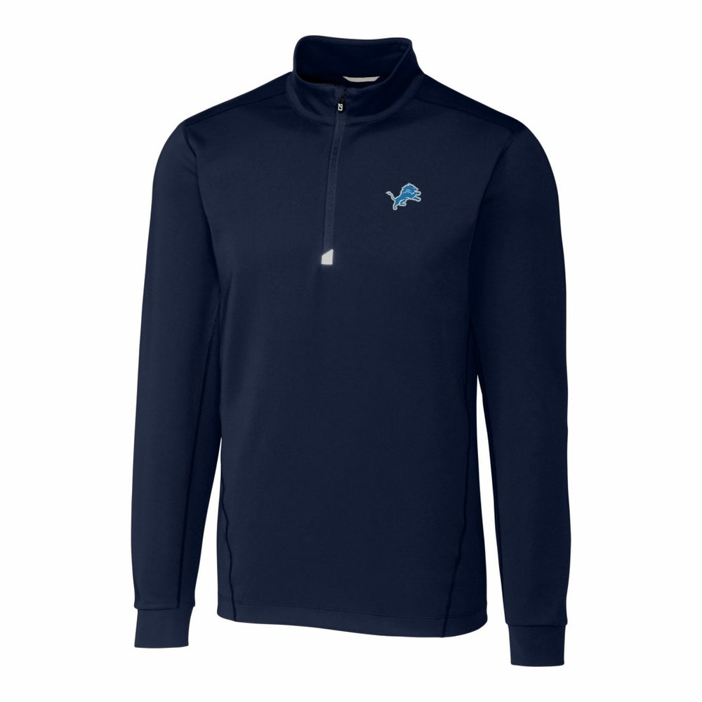 Detroit Lions Cutter & Buck Big & Tall Traverse Stretch Quarter-Zip Top - Navy for sale