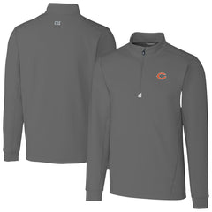 Chicago Bears Cutter & Buck Big & Tall Traverse Stretch Quarter-Zip Top - Gray sale