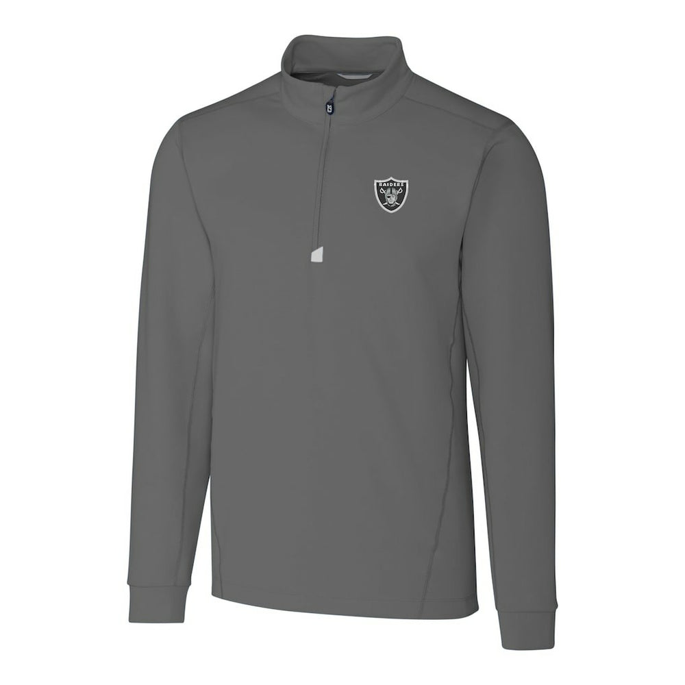 Las Vegas Raiders Cutter & Buck Big & Tall Traverse Stretch Quarter-Zip Top - Gray sale