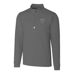 Las Vegas Raiders Cutter & Buck Big & Tall Traverse Stretch Quarter-Zip Top - Gray sale
