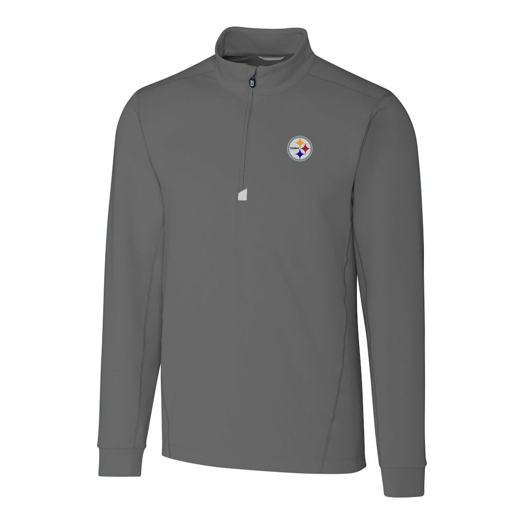 Pittsburgh Steelers Cutter & Buck Big & Tall Traverse Stretch Quarter-Zip Top - Gray online