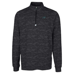 Carolina Panthers Cutter & Buck Big & Tall Traverse Eco Camo Tri-Blend DryTec Quarter-Zip Jacket - Black cheap