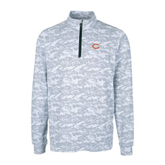 Chicago Bears Cutter & Buck Big & Tall Traverse Eco Camo Tri-Blend DryTec Quarter-Zip Jacket - Charcoal outlet