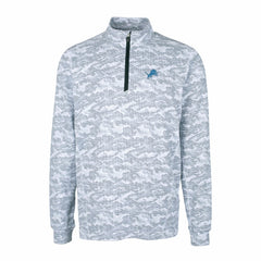 Detroit Lions Cutter & Buck Big & Tall Traverse Eco Camo Tri-Blend DryTec Quarter-Zip Jacket - Charcoal discount