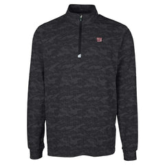 New York Giants Cutter & Buck Big & Tall Traverse Eco Camo Tri-Blend DryTec Quarter-Zip Jacket - Black outlet