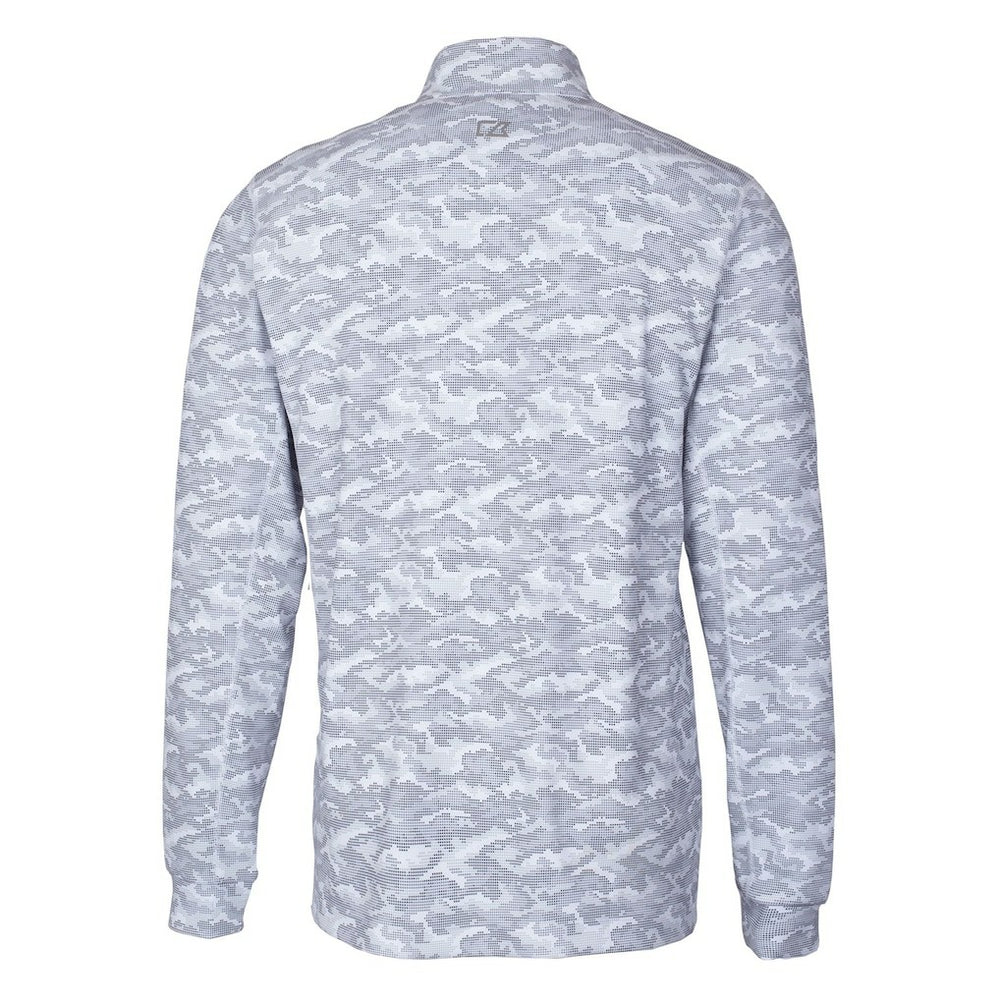 Las Vegas Raiders Cutter & Buck Big & Tall Traverse Eco Camo Tri-Blend DryTec Quarter-Zip Jacket - Charcoal on sale