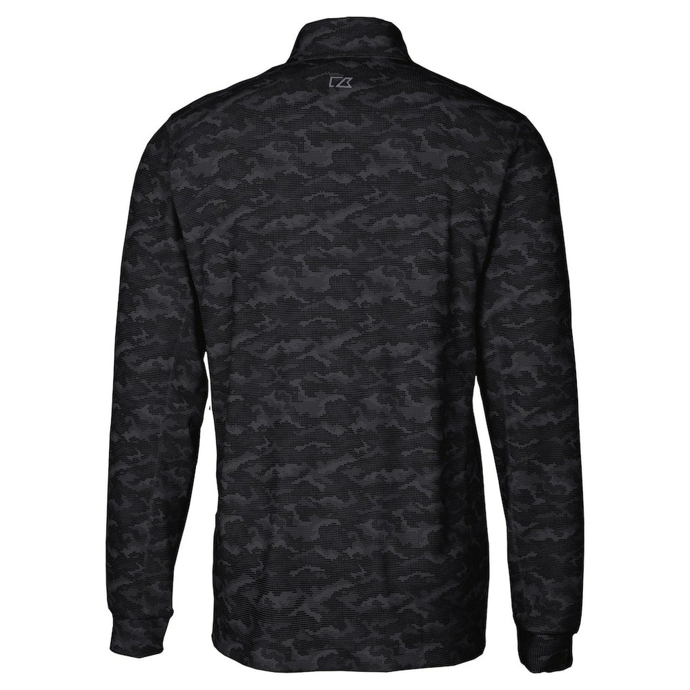 Jacksonville Jaguars Cutter & Buck Big & Tall Traverse Eco Camo Tri-Blend DryTec Quarter-Zip Jacket - Black sale