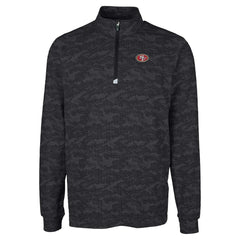 San Francisco 49ers Cutter & Buck Big & Tall Traverse Eco Camo Tri-Blend DryTec Quarter-Zip Jacket - Black cheap