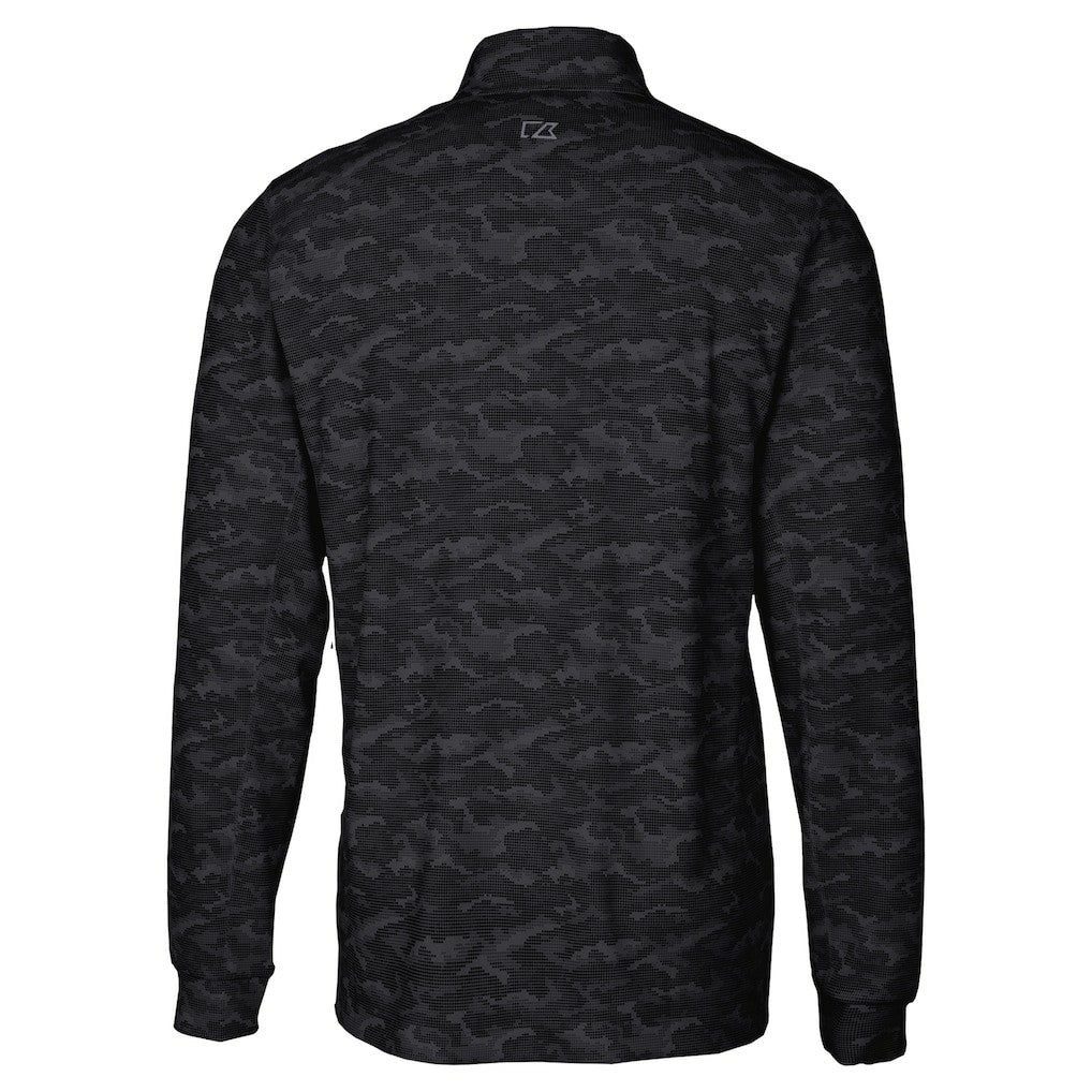 San Francisco 49ers Cutter & Buck Big & Tall Traverse Eco Camo Tri-Blend DryTec Quarter-Zip Jacket - Black cheap