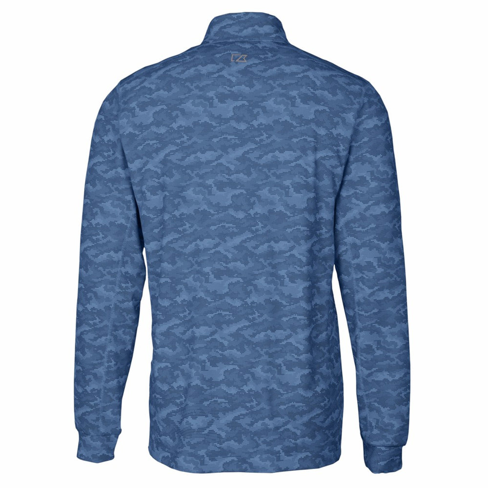 Los Angeles Chargers Cutter & Buck Big & Tall Traverse Eco Camo Tri-Blend DryTec Quarter-Zip Jacket - Navy outlet
