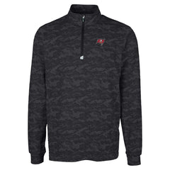 Tampa Bay Buccaneers Cutter & Buck Big & Tall Traverse Eco Camo Tri-Blend DryTec Quarter-Zip Jacket - Black online