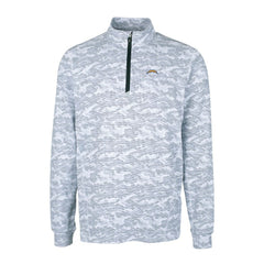 Los Angeles Chargers Cutter & Buck Big & Tall Traverse Eco Camo Tri-Blend DryTec Quarter-Zip Jacket - Charcoal cheap