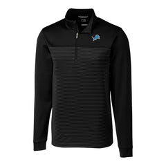 Detroit Lions Cutter & Buck Traverse Eco Stripe Tri-Blend DryTec Quarter-Zip Jacket - Black cheap