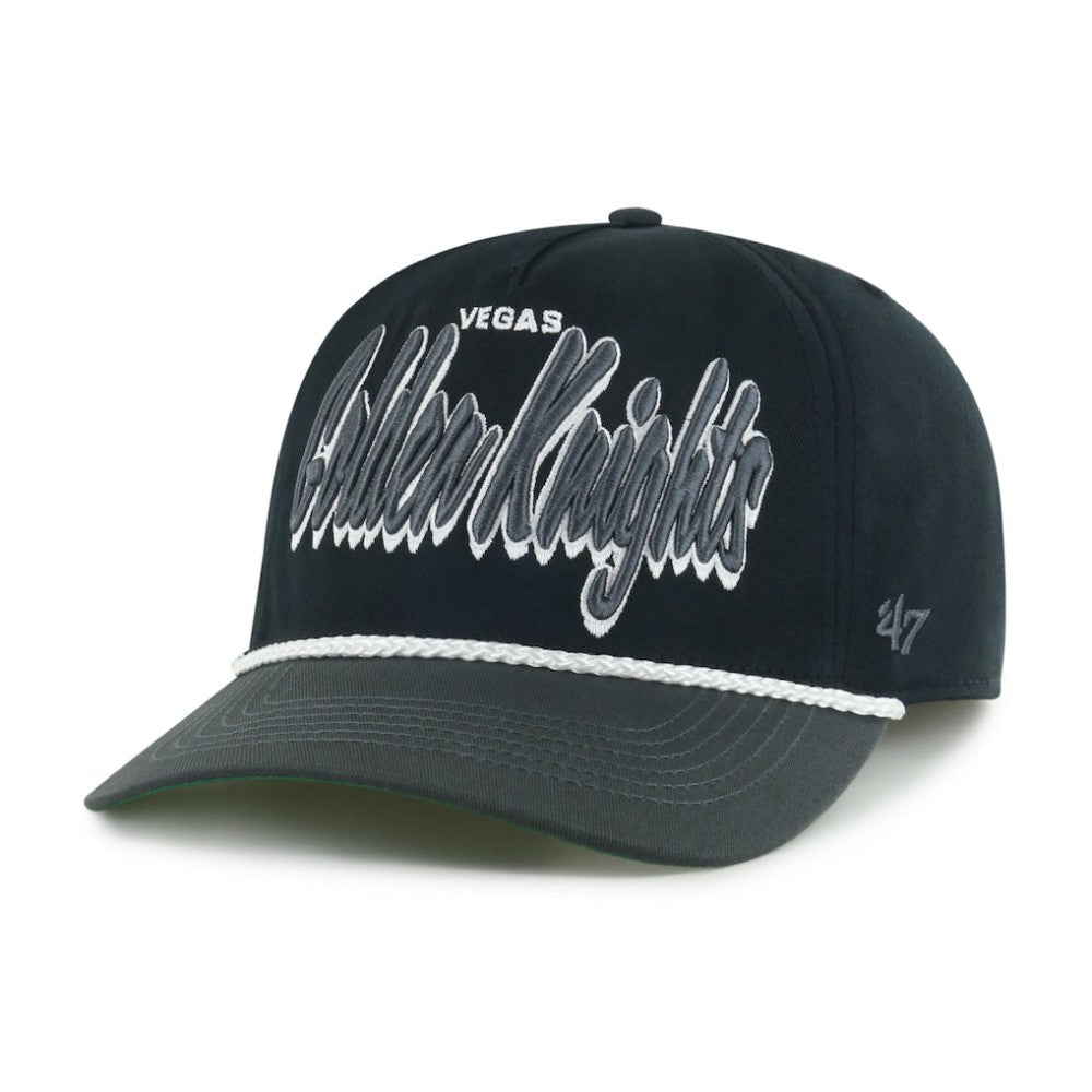 Vegas Golden Knights '47 Dropshadow Rope Hitch Adjustable Hat - Black/Charcoal Hats