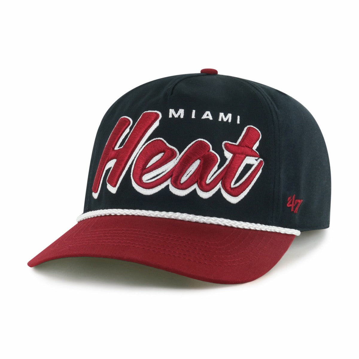 Miami Heat '47 Dropshadow Rope Hitch Adjustable Hat - Black/Red shop