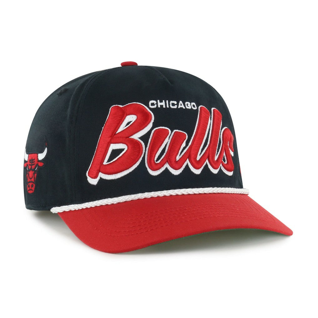 Chicago Bulls '47 Dropshadow Rope Hitch Adjustable Hat - Black/Red for sale