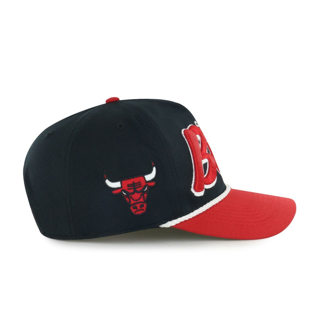 Chicago Bulls '47 Dropshadow Rope Hitch Adjustable Hat - Black/Red for sale