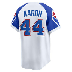 Hank Aaron Atlanta Braves Throwback Cooperstown Collection Limited Jersey White