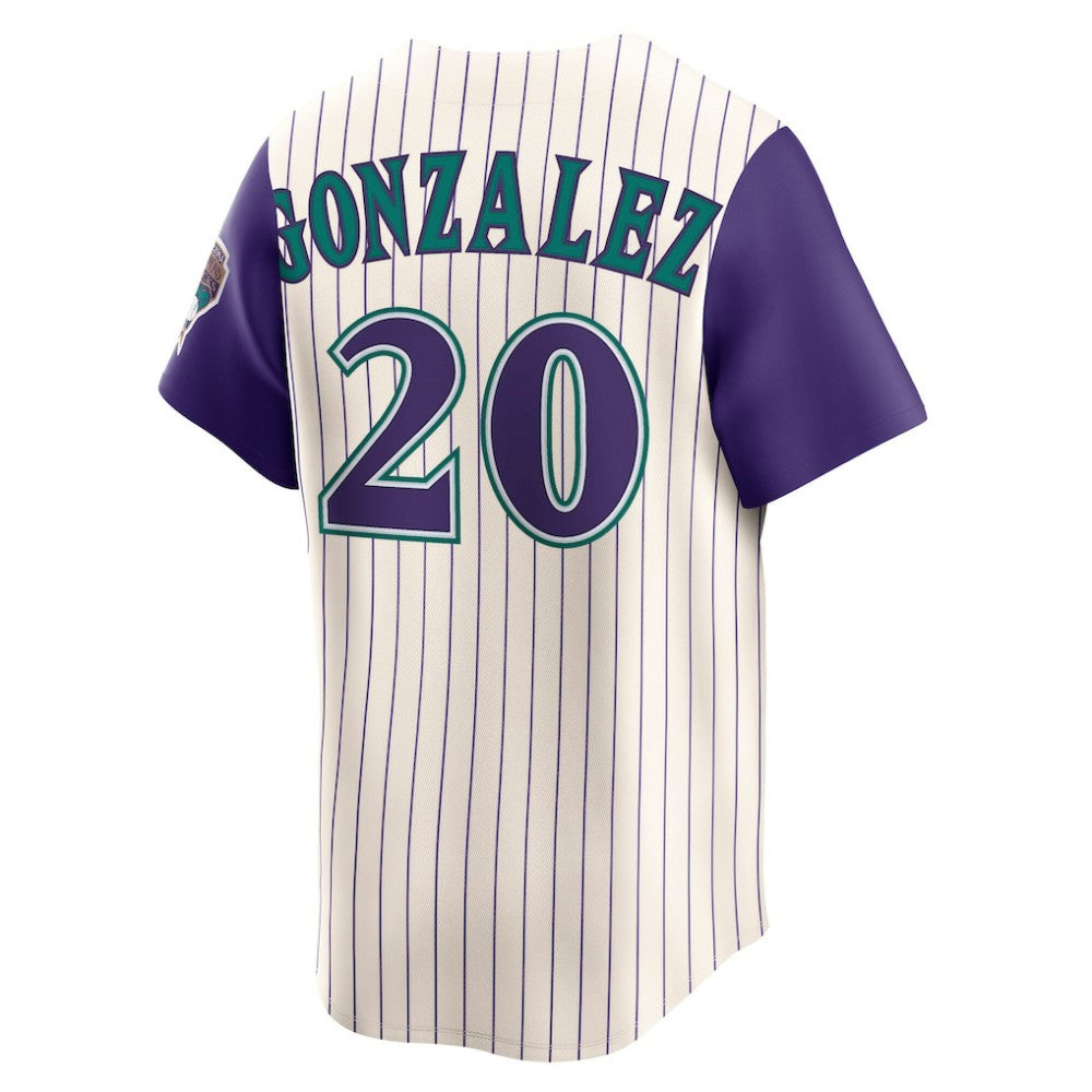Luis Gonzalez Arizona Diamondbacks Throwback Cooperstown Collection Limited Jersey Cream