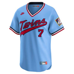 Joe Mauer Minnesota Twins Throwback Cooperstown Collection Limited Jersey Light Blue