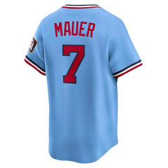 Joe Mauer Minnesota Twins Throwback Cooperstown Collection Limited Jersey Light Blue