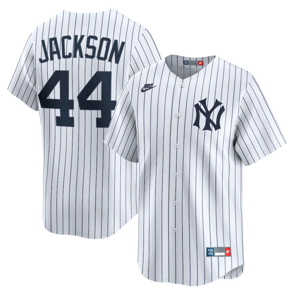 Reggie Jackson New York Yankees Throwback Cooperstown Collection Limited Jersey White