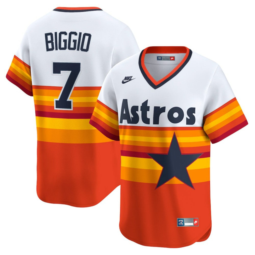 Craig Biggio Houston Astros Throwback Cooperstown Collection Limited Player Jersey White