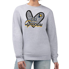 Indiana Pacers G-III 4Her by Carl Banks Women's Leopard Heart Fleece Pullover Sweatshirt - Heather Gray for sale
