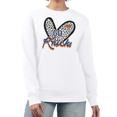 New York Knicks G-III 4Her by Carl Banks Women's Leopard Heart Fleece Pullover Sweatshirt - White outlet