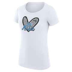Orlando Magic G-III 4Her by Carl Banks Women's Super-Slim Fit Lightweight Leopard Heart T-Shirt - White outlet