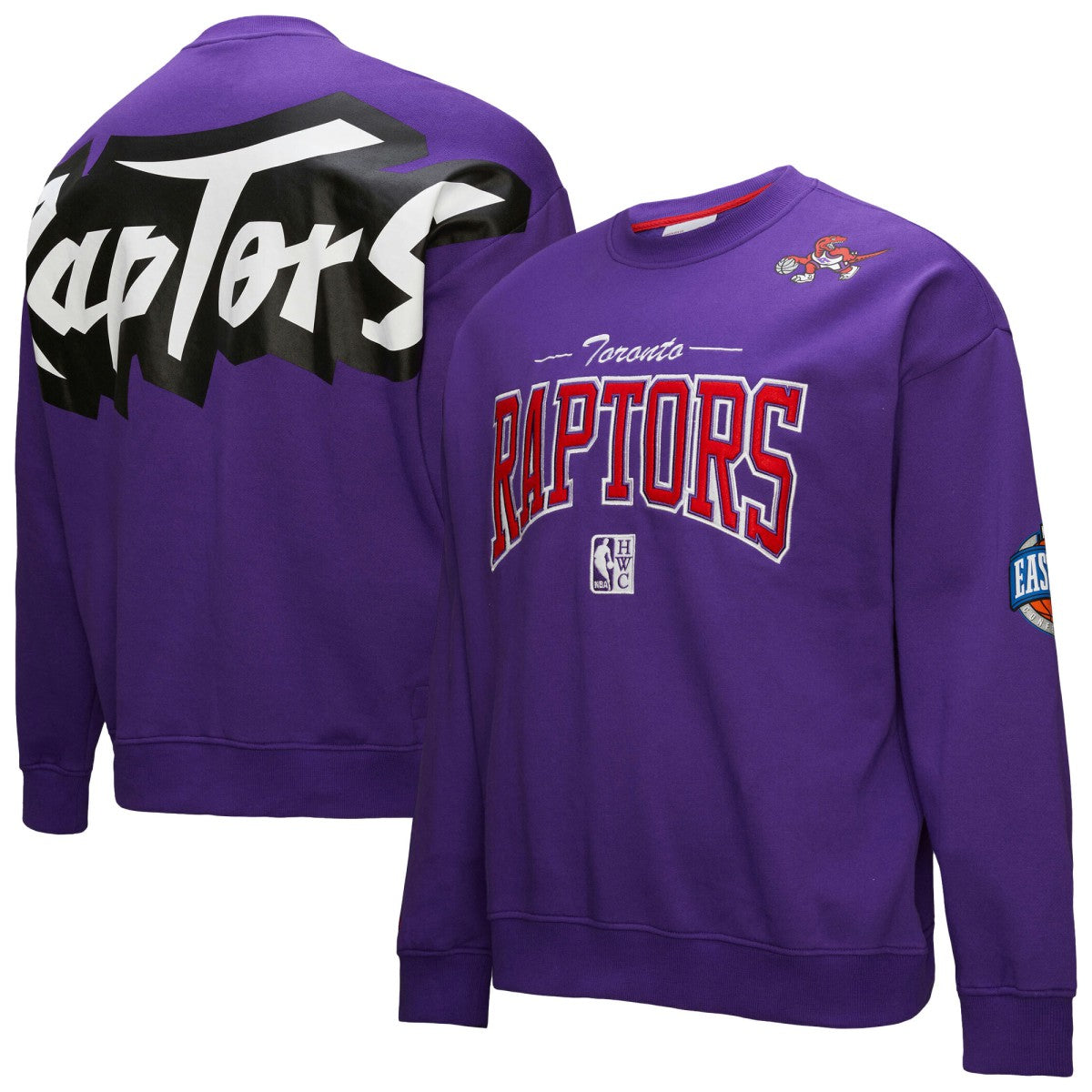 Toronto Raptors Hardwood Classics There & Back 2.0 Vintage Pullover Sweatshirt - Purple outlet