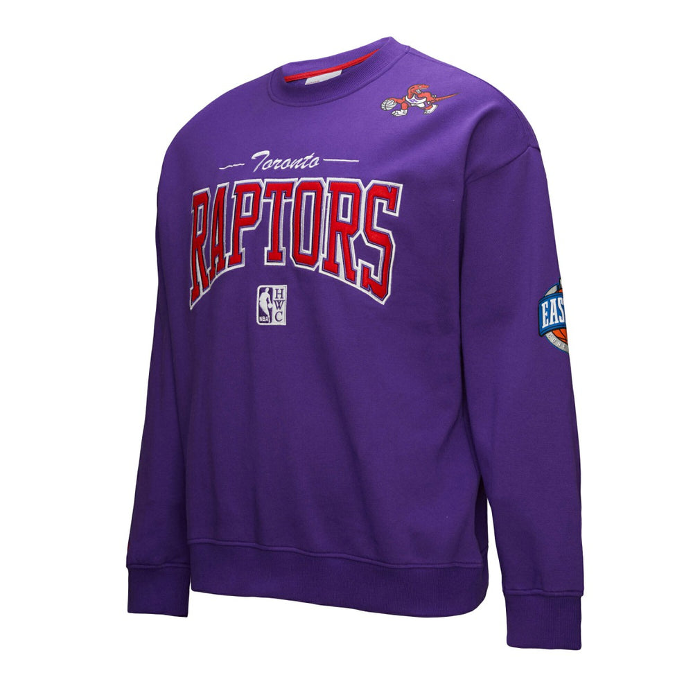 Toronto Raptors Hardwood Classics There & Back 2.0 Vintage Pullover Sweatshirt - Purple outlet