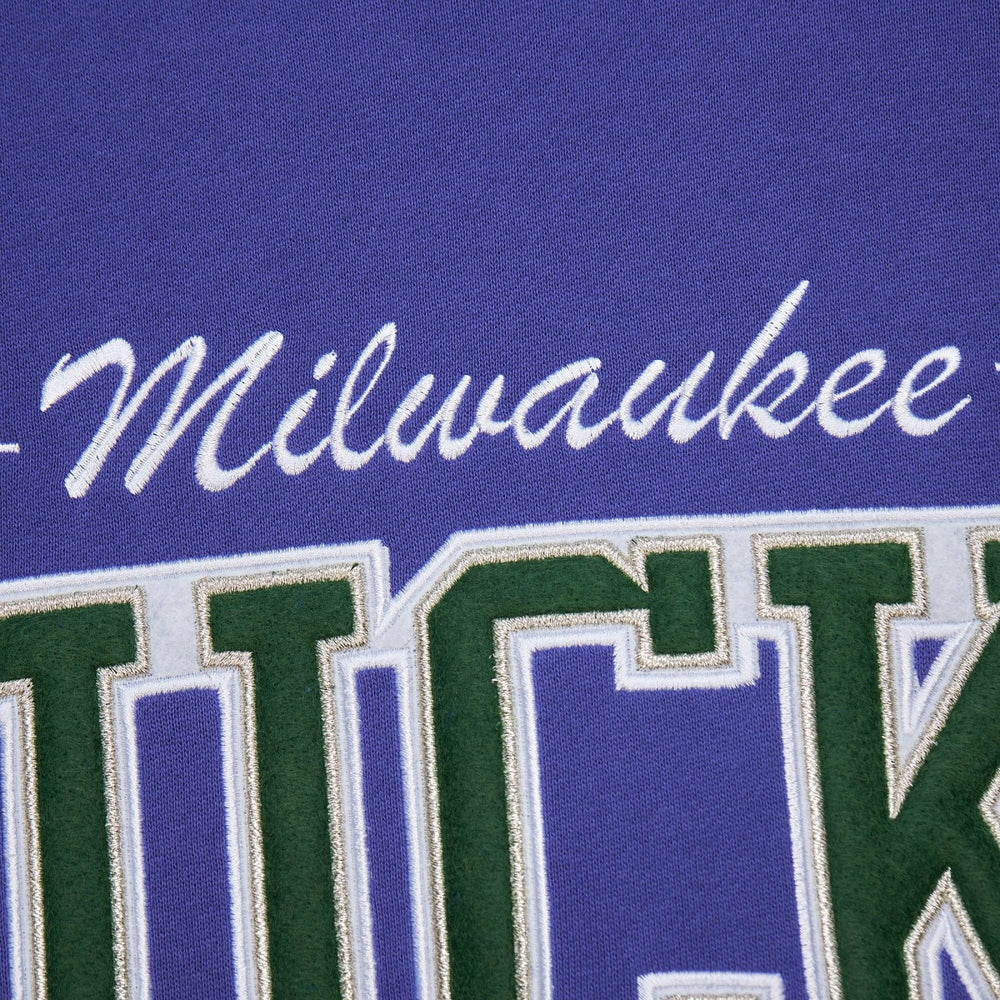 Milwaukee Bucks Hardwood Classics There & Back 2.0 Vintage Pullover Sweatshirt - Purple cheap