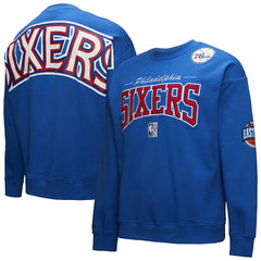 Philadelphia 76ers Hardwood Classics There & Back 2.0 Vintage Pullover Sweatshirt - Royal shop