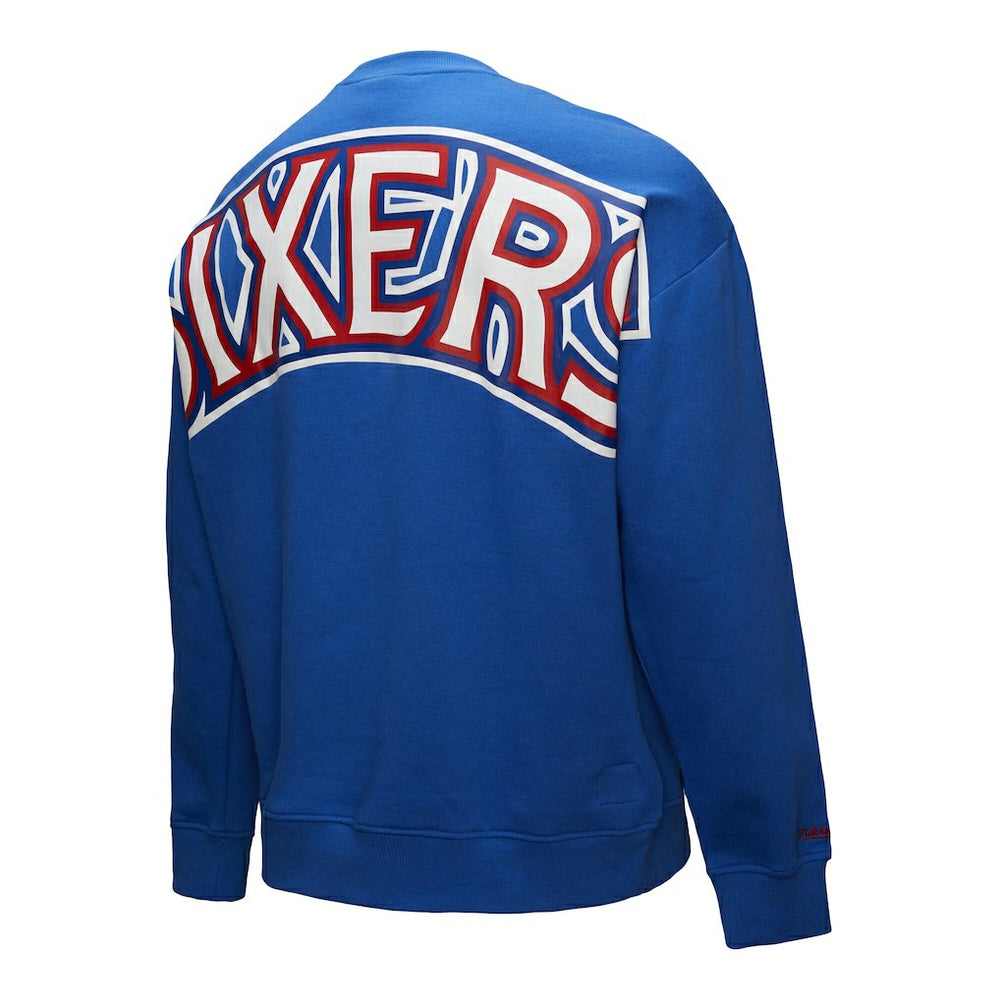 Philadelphia 76ers Hardwood Classics There & Back 2.0 Vintage Pullover Sweatshirt - Royal shop