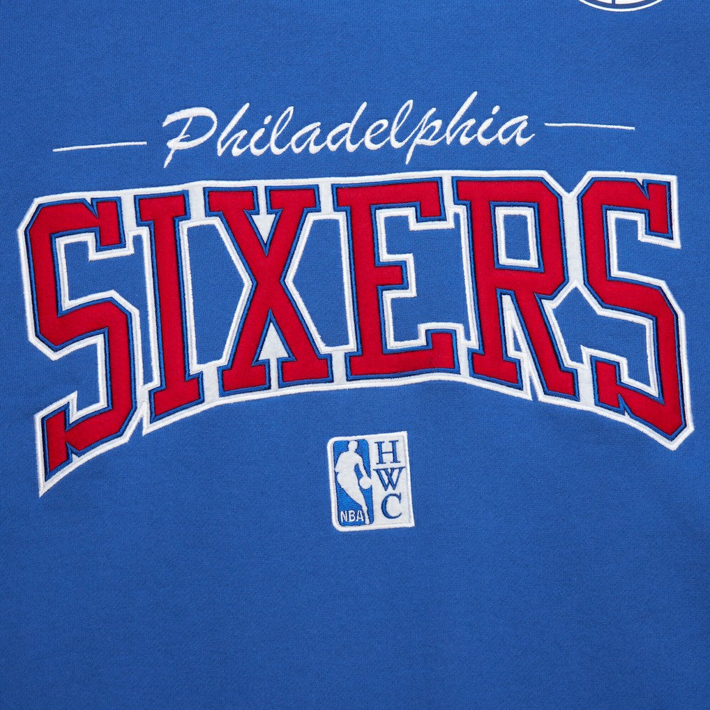 Philadelphia 76ers Hardwood Classics There & Back 2.0 Vintage Pullover Sweatshirt - Royal shop
